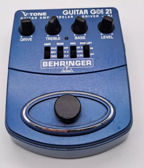 Behringer V-Tone GDI21 Guitar Amp Modeler Driver D I Gitarren Pedal