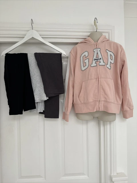 Girls, Bundle Gap Hoodie & Plain Grey & Black  Leggings X3 Age 10-11