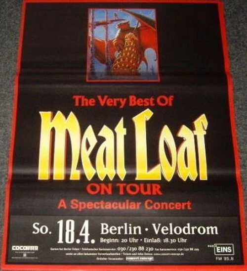 AFFICHE MEAT Loaf Very Best Of Tour 60x84cm Poster Envoi Roulé