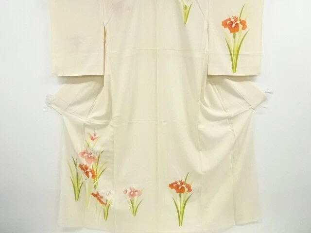 6523787: Japanese Kimono / Vintage Homongi For Summer / Embroidery / Flowers