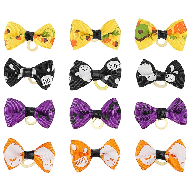 12 pz accessori cosplay copricapo per animali domestici fiocchi per capelli cucciolo Halloween animali domestici forcina