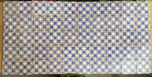 FRANCE ANTIQUE - PAS DE CALAIS - DESVRES - 50 - TILE SET c1870