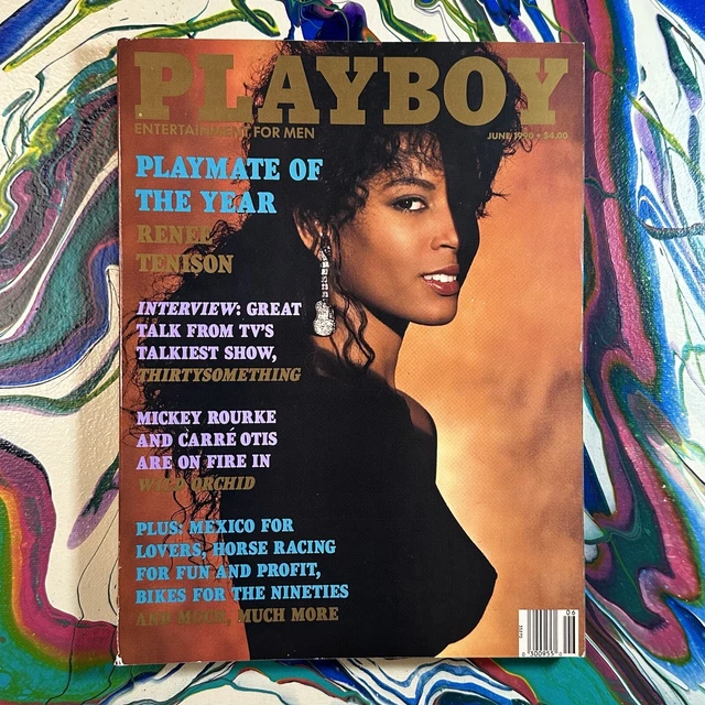 PLAYBOY MAGAZINE JUNE 1990 Renee Tenison & Centerfold Bonnie Marino £4.