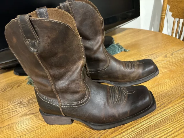 ARIAT RAMBLER SQUARE Toe Western Boots Brown 10015307 Men’s Size 11 EE ...