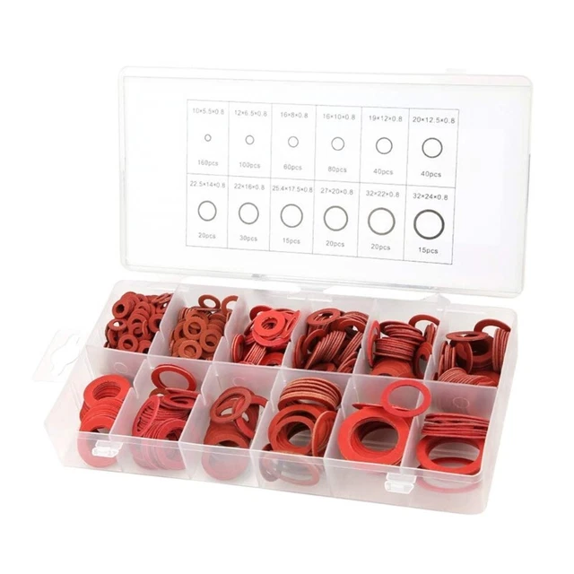 600Pcs/set Gasket Spacers Washer Paper Fiber Flat Insulation