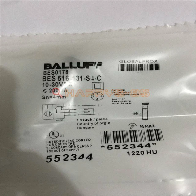 Uno BALLUFF BES 516-131-S4-C interruttore di prossimità induttivo sensore Dc 3 4 fili