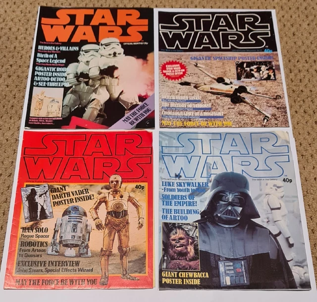 Star Wars Official Poster Magazines 1-4 1977 VGC/Mint