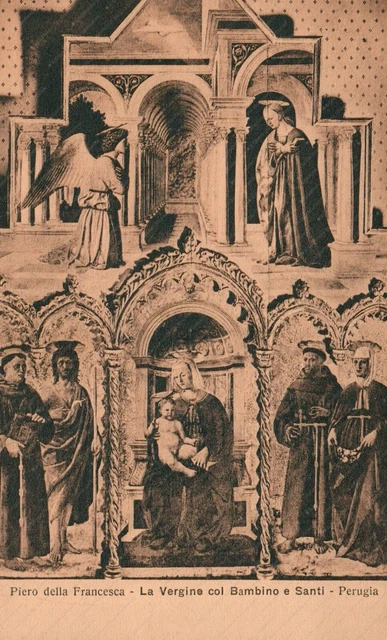 La Vergine col Bambino Santi Piero della Francesca Perugia Cartolina