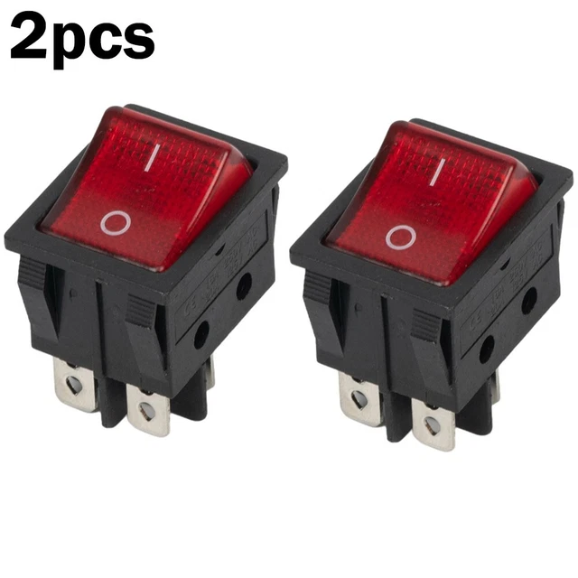 Interrupteurs à Bascule Marins 30 A 250 V CA Avec éclairage LED - Interrupteurs à Bascule 6 Broches 2 Positions Installation Facile 97313940