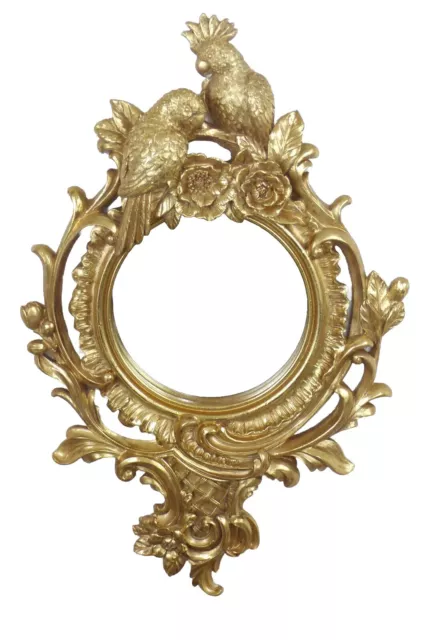 Barock Wandspiegel Papagei gold Spiegel Rahmen Antik Stil Badspiegel Jugendstil