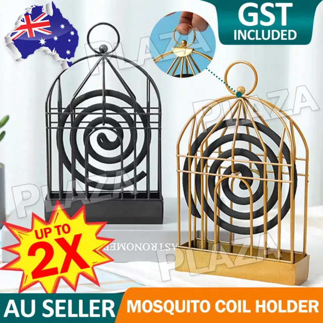 Garden Mosquito Coil Holder Birdcage Decor Repellant Outdoor Burner Home Mozzie