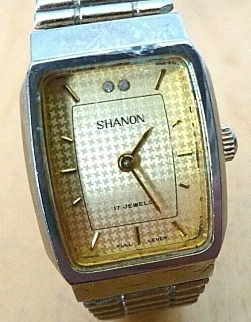 VINTAGE　Analog　17　Watch　Shanon　WATCH　Ladies　Lever　£5.99　Jewels　Full　PicClick　Needs　Repair　UK