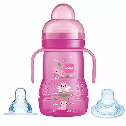 MAM Trainer+ 220ml, Baby Cup Suitable from 4+ Months, Trainer Cup for Independe