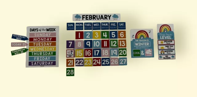 Hadley Designs Classroom Calendar Monthly, Days Of The Week, Seasons