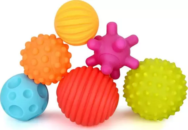 [6 Packs] Baby Ball Set Textured Multi Sensory Balls Set Develop Baby's Senses