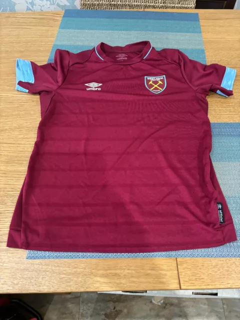 West Ham Home Shirt 2016/2017 No Sponsor Edition UMBRO (H5)