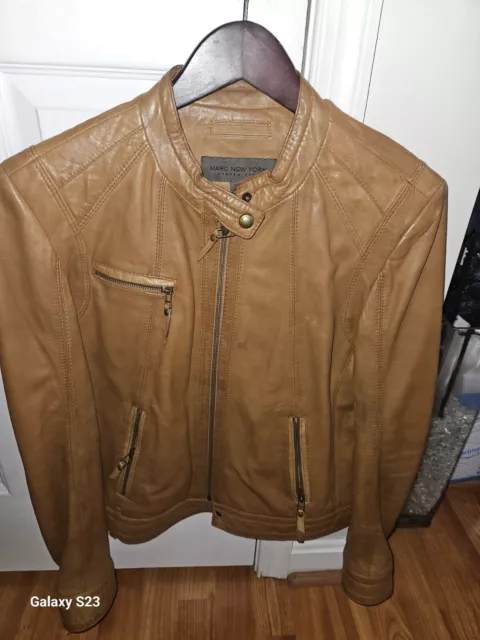 Marc New York Leather Moto Jacket  Size XL