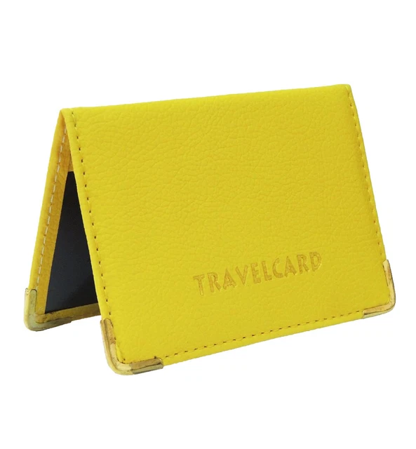 Portafoglio porta carte da viaggio in pelle morbida nera