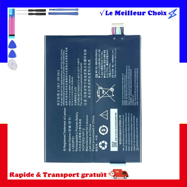 Batterie De Remplacement Pour Tablette Archos AC101T4G – 6000mAh, 3.7V, 5 Pins, Réf BT-0706s1478820