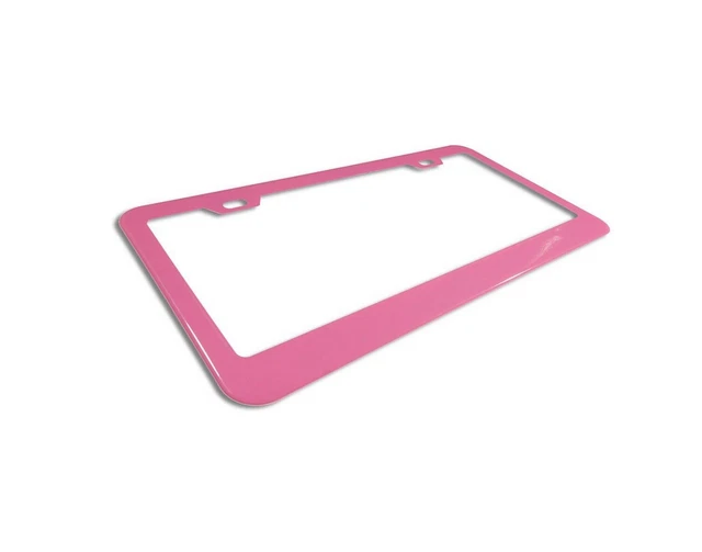 HOT PINK License Plate Frame PLAIN QUALITY Stainless Steel  For Smart