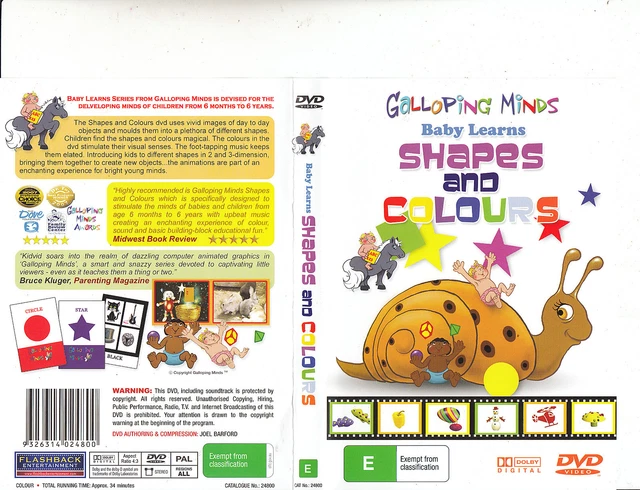 GALLOPING MINDS; BABY Learns Shapes and Colors (DVD, 2003) Babies