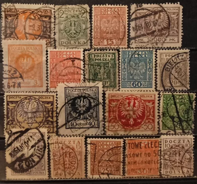 Alte Briefmarken Sammlung Polen, gestempelt, 4