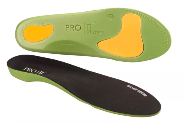 Pro11 Wellbeing Orthotic worx insoles, Arch Support,Work Boots plantar fasciitis