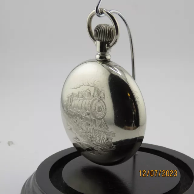 18S Philadelphia, locomotive engraved, antique pocket watch case  (Z11)