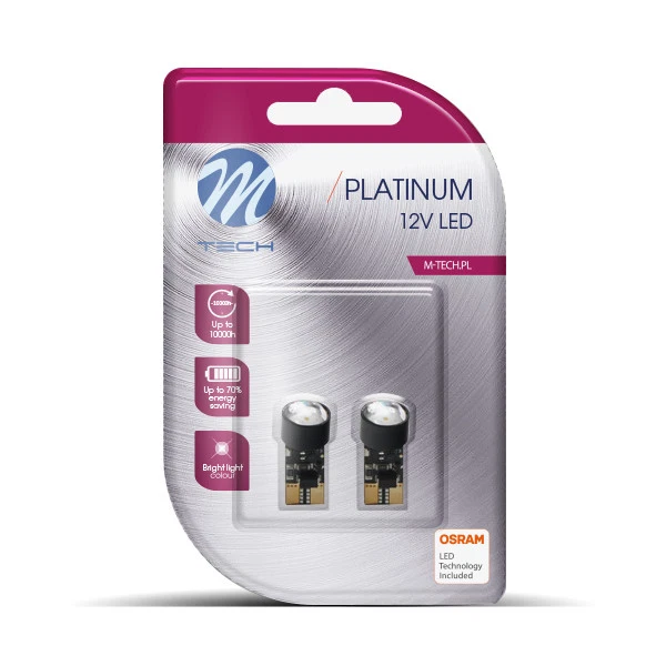 Lot De 10 Ampoules LED T10 W5W 6500K Blanc Canbus - Haute Puissance