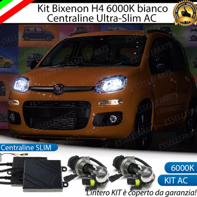 Kit Xenon Bixenon Bixeno Xeno H4 6000K 35W Per Fiat Panda Iii No Error