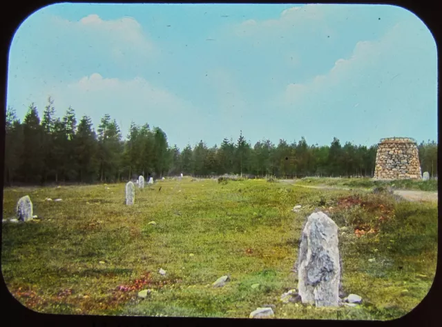 HAND COLOURED Glass Magic Lantern Slide CULLODEN FIELD C1890 PHOTO SCOTLAND