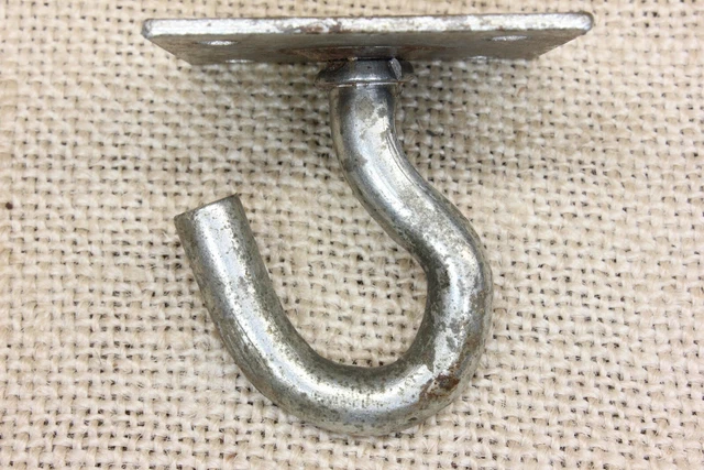 Old Plant Hook Porch Ceiling Wash Line Hanger 1 3/4" Vintage Steel New Stock 2