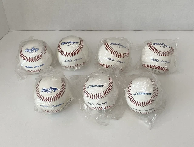 Lot of 7 Little League Baseballs MacGregor, Rawlings, Champro Leather Cover NEW Lot of 7 Little League Baseballs MacGregor, Rawlings, Champro Leather Cover NEW