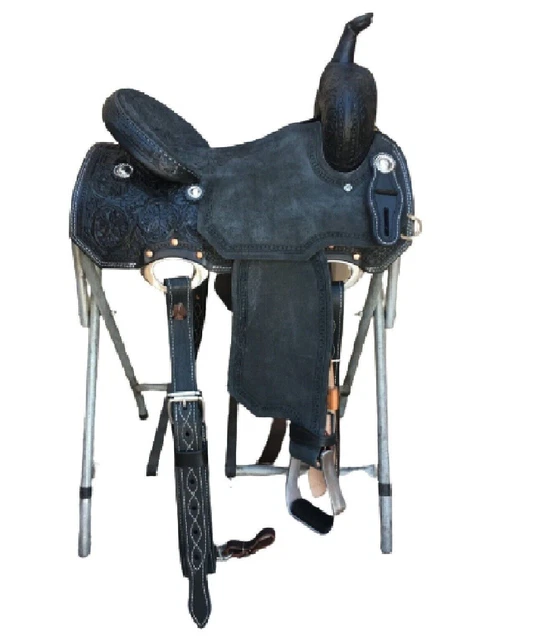 Wonder Wish Selle Western Horse Barrel Racing Rodéo Cristal Argent clouté Cuir de qualité supérieure