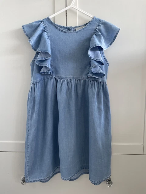 girls age 7 years matalan soft denim dress