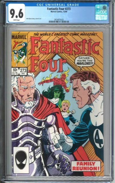 Fantastic Four #273 CGC 9.6 NM+ WP 1984 Marvel Comics 1st Nathanial Richards MCU