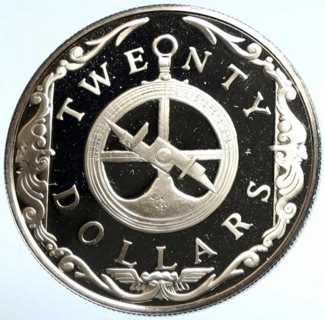 1985 British Virgin Islands TREASURE Astrolabe OLD Proof Silver $20 Coin i102988