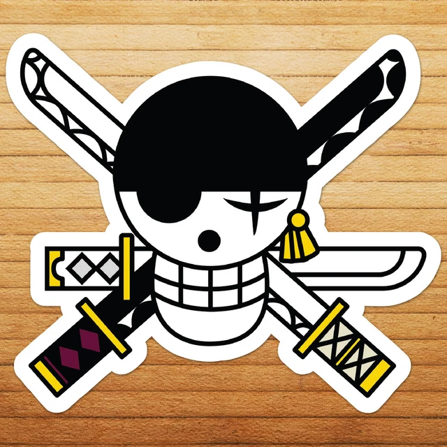 RORONOA ZORO ONE Piece Jolly Roger Nursery Wall Car Die Cut Window