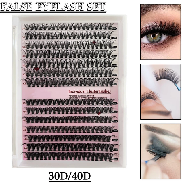 Cosmetics Eyelashes 30D/40D Reusable Self Adhesive Eyelashes Lash E