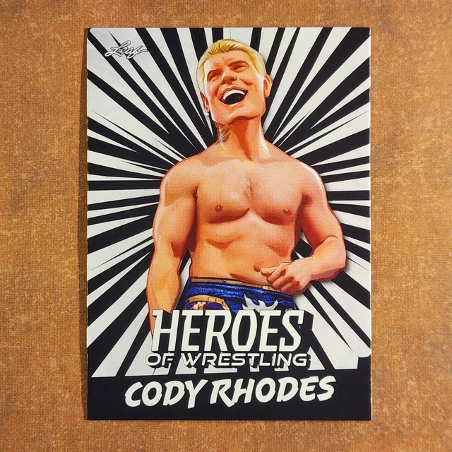 30529 . 2023 leaf heroes of wrestling b3 cody rhodes WHITE 3.52