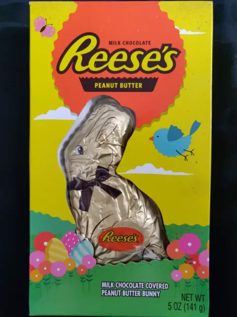 REESE'S, Milk Chocolate Peanut Butter Bunny, Easter Candy, 5 Oz, Gift Box
