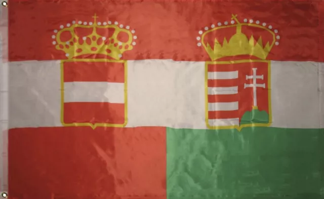 AUSTRIA-HUNGARY 1867-1918 FLAG 3' x 5' for a pole - AUSTRO-HUNGARIAN EMPIRE FLAG
