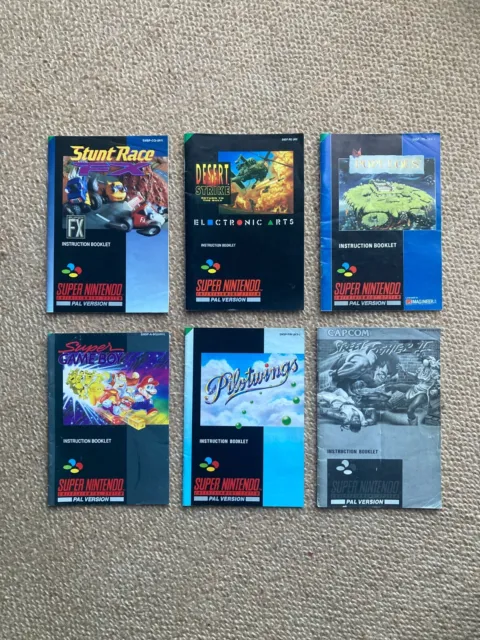 Super Nintendo / SNES Manuals / Instruction Booklets