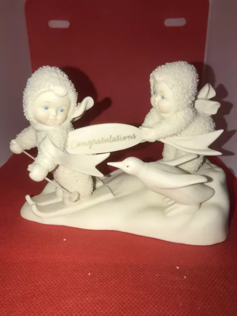 Snowbabies Dept 56 “Congratulations” figurine Retired 2005 56.69613