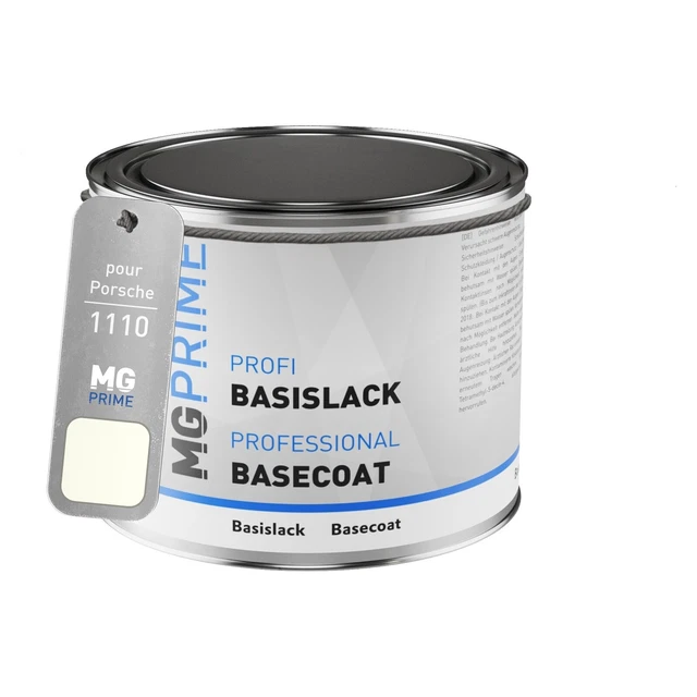 Peinture Voiture Peinture voiture pot pour Porsche 1110 Hellelfenbein base 0,5l