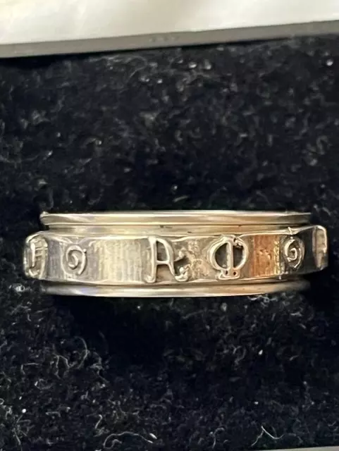 Alpha Phi Sterling Silver SPINNER Ring size 9 LICENSED RETIRED