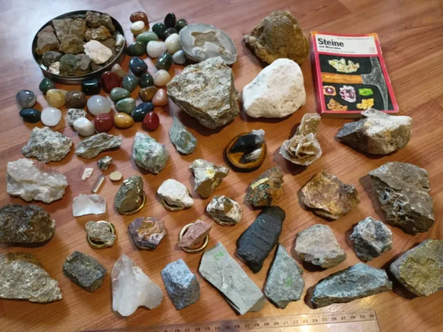 Große Schwere Edelstein Mineralien Sammlung Konvolut