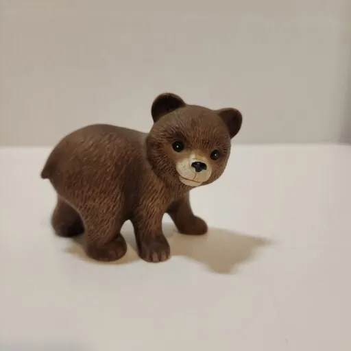 HOMCO Brown Bear Cub Walking Ceramic 2.75" Figurine #1414