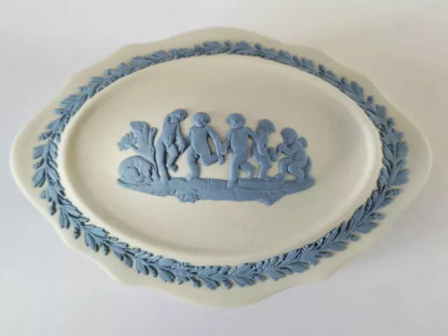 Wedgwood Bleu sur Blanc - Angelot / Cupidon Bibelot Boite