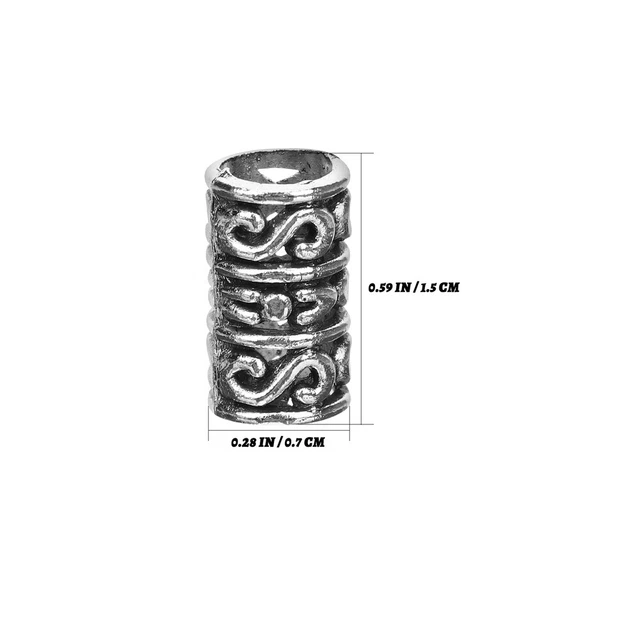 7 Packs European Beads Silver Spacer Beads Beaded Bracelets Material 2